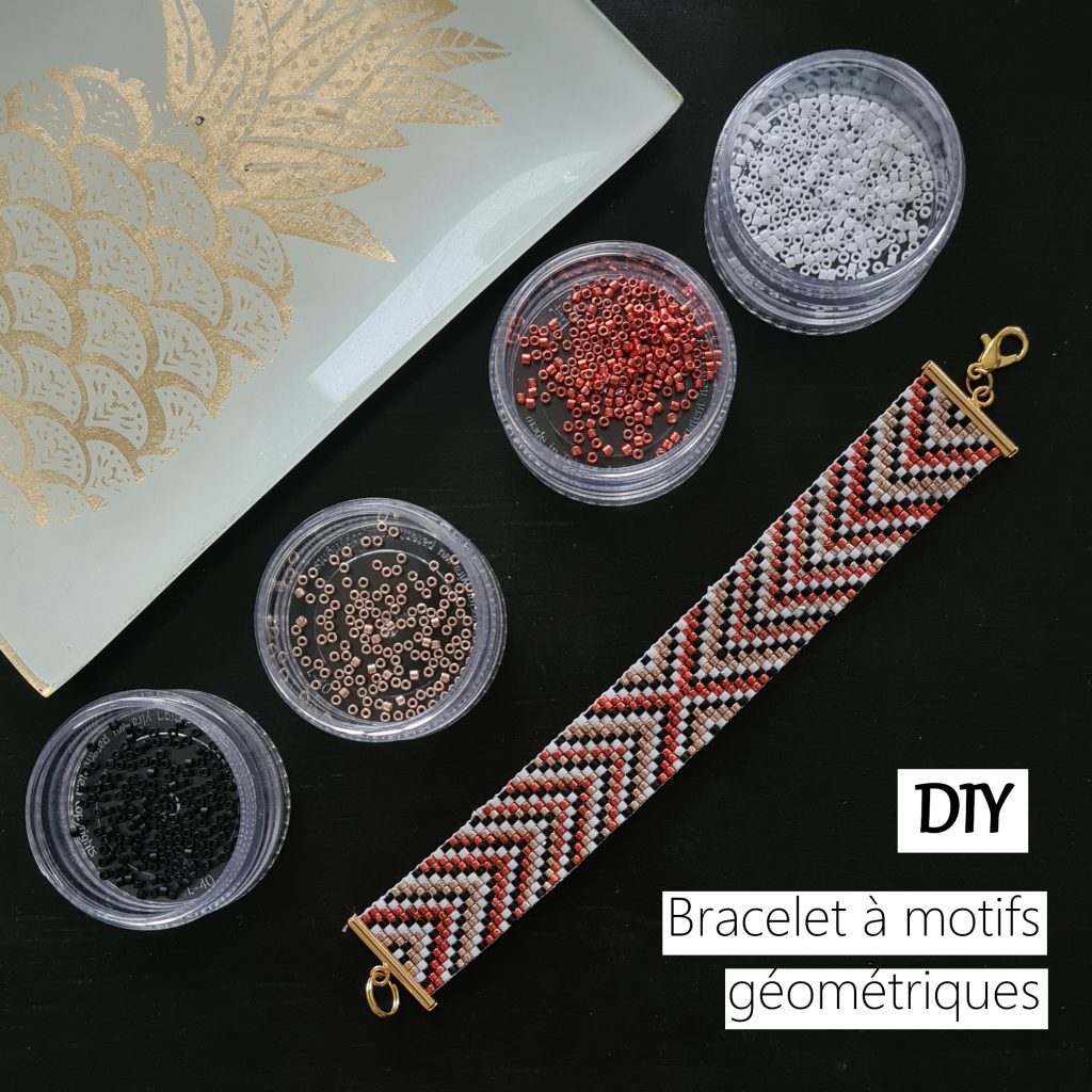 DIY bracelet motifs géométriques perles